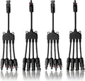 XYRIS Solar Connectors Y Branch Parallel 1 to 4 Adapter Cable Wire Plug Tool Kit for Solar Panel (M/FFFF+F/MMMM, 2 Pair)