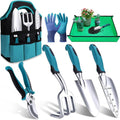Kynup Garden Tools, Gardening Gift 7-Piece for Women, Men, Gardening Hand Tools Set with Rust-Proof, Stainless Steel, Aluminum Alloy Material, Ideal Gardening Supplies, Essentials, Garden Stuff