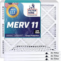 Filter King 12x25x1 Air Filter | 12-PACK | MERV 11 HVAC Pleated A/C Furnace Filters | MADE IN USA | Actual Size: 11.5 x 24.5 x .75"