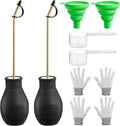 Qualirey Diatomaceous Earth Powder Duster, Garden Powder Applicator Dispenser with Long Metal Tube, Bulb Duster Sprayer Insect Duster for Home Powders for Organic Gardening Agricultural Supply