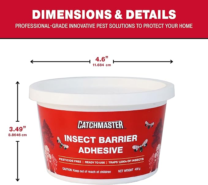 Catchmaster Insect Barrier Kit for Trees - Outdoor Insect Glue Traps for Ornamental Plants, Shrubs & Trees - DIY Beetles, Lanternflies, Cankerworms, Gypsy Moth & Ant Traps