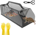 Humane Rat Trap - Mouse Traps Work Chipmunk Rodent Trap for Indoors and Outdoors, Live Rat Traps Outdoor, Catch and Release Mouse Traps That Work, Easy to Clean & Reusable