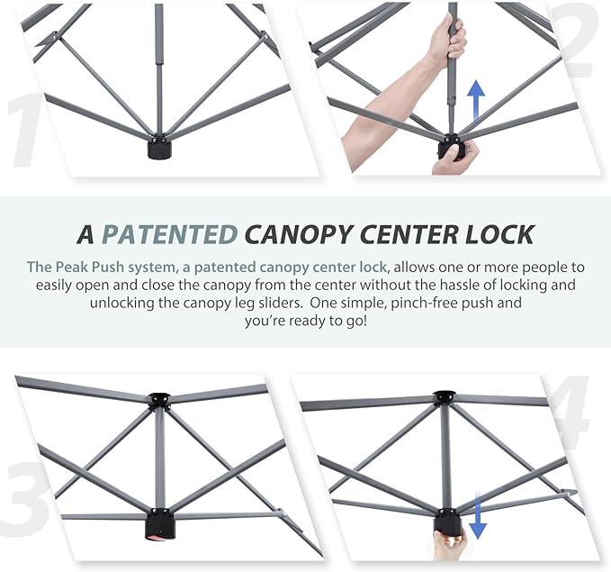 EAGLE PEAK 13x13 Pop up Canopy Tent w/One Wall, Instant Canopy Easy Set up Folding Shelter w/One Privacy Curtain, 169 Square Feet Sun Shade, Black/Gray