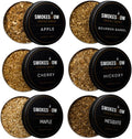 Wood Chips for Cocktail Smoker 4 oz tins. Apple, Hickory, Cherry, Bourbon Soaked Oak, Maple & Mesquite (6-Pack - All Wood Chips)