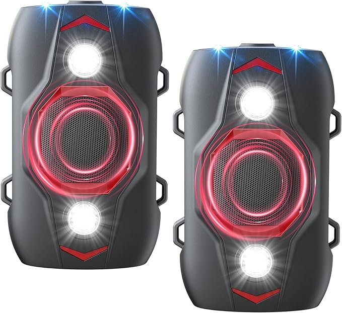 Rodent Repellent for Car Engines - Ultrasonic Mouse Repellent Under Hood, Upgraded 4 LED Strobe Lights, Plug-in & Battery Powered, Keep Rodents Out of Car, RV, Garage, Room, Indoor, Outdoor, 2 Pack