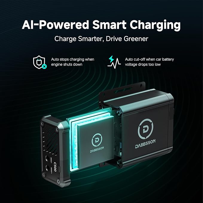 DABBSSON 2000L Solar Generator with Charger S, 2048Wh Semi-Solid LiFePO4, 560W Alternator Charger, 2200W AC x6, P-Boost 3300W, Compact&Lightweight, 1.3X Runtime, Portable Power Station for Camping/RV