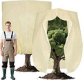 Plant Cover Freeze Protection, Winter Plant Covers 2 Pack 71 * 47.2 INCH, Plant Frost Cover, Tree Plant Freeze Protection Covers, Planter Plant Winter Frost Blanket with Zip Drawstring,