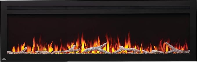 Napoleon Purview 72 inch Wall Mount Electric Fireplace - Black, NEFL72HI