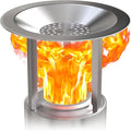 Heat Deflector for Solo Stove Mesa, Portable Fire Pit Heat Deflector with 3 Detachable Legs, Accessory for Mesa Fire Pit, Captures and Redirects Warmth, 304 Stainless Steel