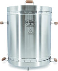 EL BARRIL 60lbs Premium Vertical Grill, Stainless Steel Barrel Charcoal Smoker, Extra Large Outdoor Smoker with Even Heat Distribution