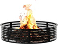 Smokeless Fire Pit Ring, 60 Inch Inner/62 Inch Outer, 11.9" Height, Heavy Duty Metal Fire Ring for DIY Fire Pits, Outdoor Above or In-Ground, Camping Garden Patio Backyard