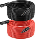 8 AWG Solar Extension Cable 200FT Black + 200FT Red, 8 Gauge Solar Panel Wire Male to Female Tinned Copper Wire for Solar Panel, Automotive, RV, Boat, Outdoors