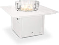 POLYWOOD® Square 42" Fire Pit Table (White)
