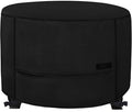 NettyPro Fire Pit Cover Round Waterproof Outdoor Firepit Cover for Gas Propane Fire Pit Table, 40 x 20 inch, Black