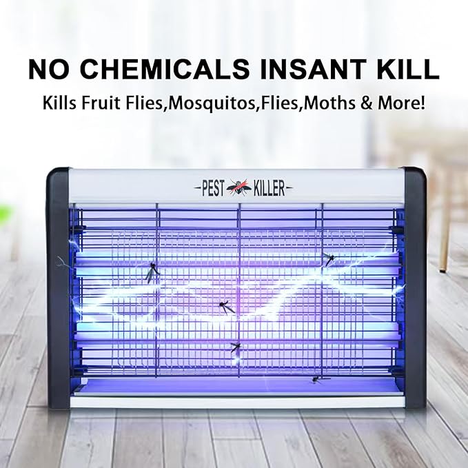 20W Electric Indoor Bug Zapper, Mosquito Trap with UV Light, Insect Eliminator for Home, Office, Restaurant