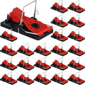 Qualirey 24 Pcs Mouse Traps Plastic Snap Rat Trap Bulk Reusable Quick Effective Safe for Indoor Outdoor Home House Warehouse Garden Kitchen 3.86 x 1.81 x 2.17 Inch (Red)