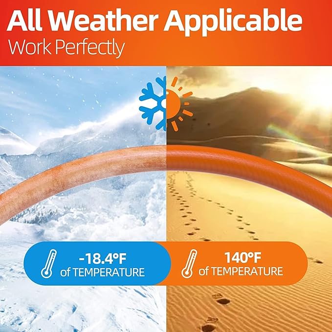 SPECILITE Garden Water Hose 150 ft x 3/4 in Heavy Duty, Flexible and Lightweight, Burst 600 psi, Kink-less Hybrid Rubber Pipe for Backyard, 3/4'' Brass Fittings, Orange