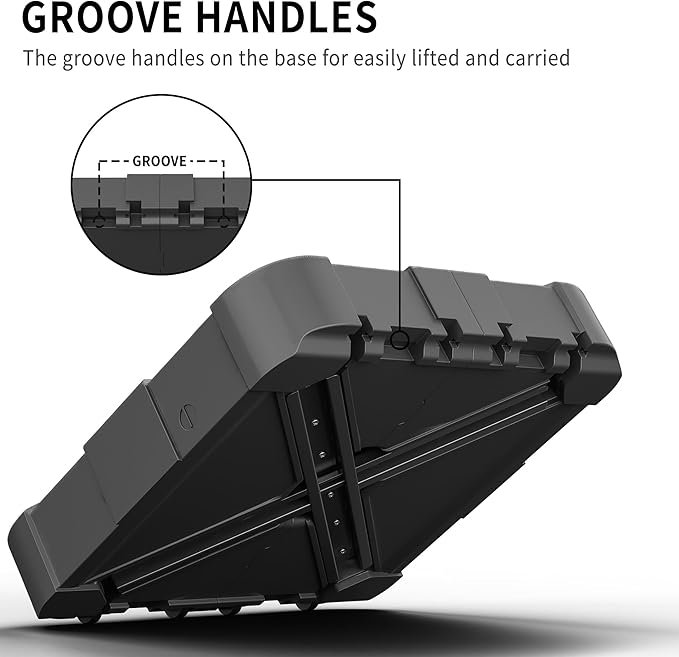 265 Lbs Cantilever Outdoor Patio Umbrellas Base with Wheels Sand and Water Filled Square 34 Inches