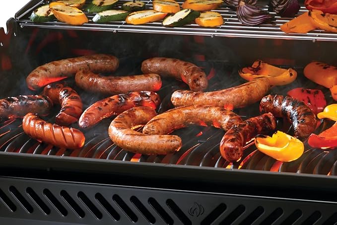 Napoleon Rogue PRO 625 Natural Gas Grill with Infrared Side Burner, Black, Durable 6-Burner Cooking Power