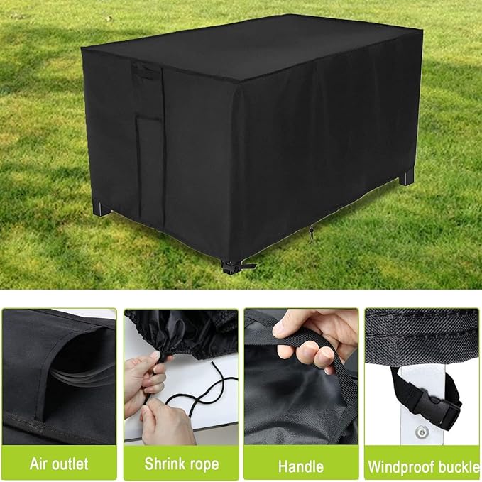 Fire Pit Cover Rectangular,Waterproof Fire Table Cover Rectangle for Outdoor Gas Propane Fire Table -44"L x 44"W x 24"H