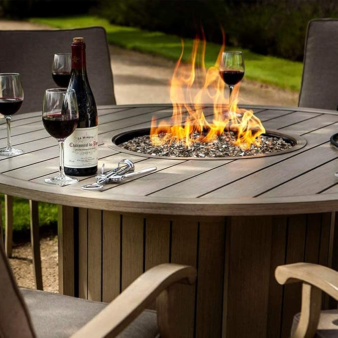 Onlyfire 10 pounds Fire Glass for Propane Fire Pit and Gas Fireplace, 1/2 NCH Reflective Firepit Glass Rocks for Fire Pit Table and Fire Bowl, High Luster Bronze