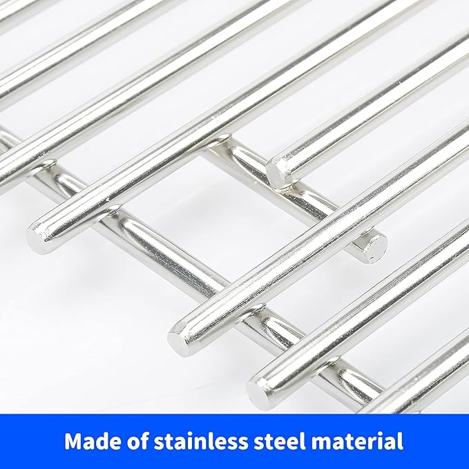 Grill Grates for Nexgrill 4 Burner 720-0830H 720-0830D 720-0670A 720-0783C 720-0783E 720-0958A, 17" Stainless Replacement Parts for 5 Burner 720-0888N Charbroil 463241113 463446015, Kenmore Gas Grill