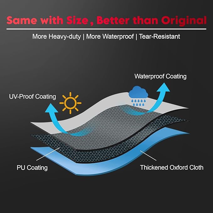 Zettum Fire Pit Cover Rectangular 42 Inch - Outdoor Fire Table Cover Rectangle Heavy Duty & Waterproof, 600D Patio Propane Gas Firepit Cover Rectangular Fade & Weather Resistant - 42 x 24 x 24 Inch