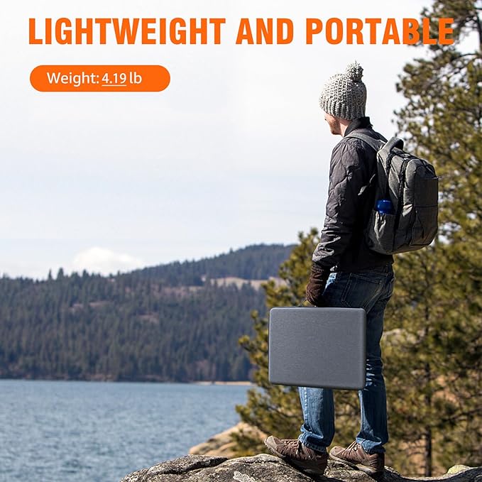 Portable Solar Power Station with Foldable Solar Panel 60W, 110V 300W AC Outlet Solar Power Pack Generator with Panels,100W Fast Charging USB C Power Bank for Camping Laptop Smart Devices RV Outdoor