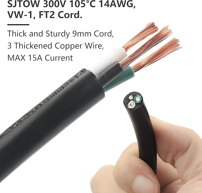 Power Cord for Masterbuilt Smoker Parts Analog Control Plug Dial Knob Temp Thermostat Controller Replacement Heating Element Electric Grill Turkey Fryers