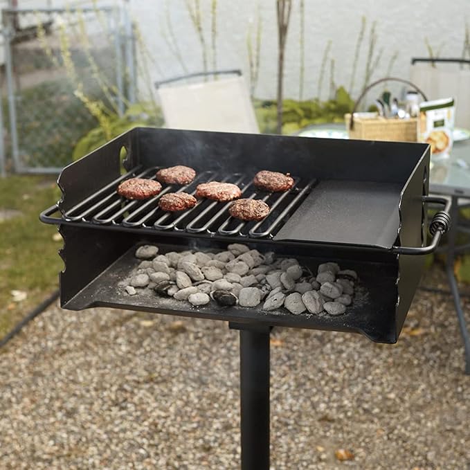 Pilot Rock 3 Pack Charcoal Grill, Jumbo Park Style Steel Outdoor BBQ, CBP-247