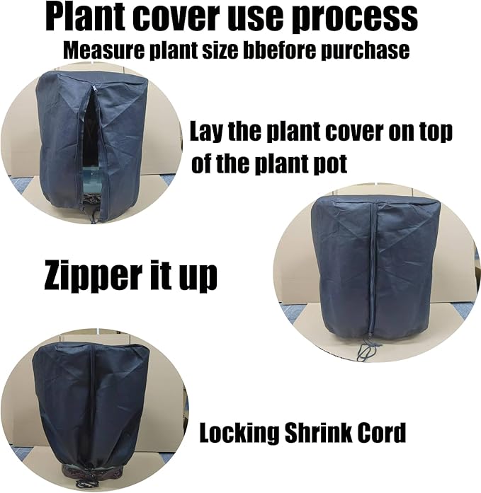 EJW Plant Covers Freeze Protection, Plant Cover, Plants Cover for Winter,Frost Blankets for Outdoor Plants,Frost Covers for Outdoor plants2 PCS, Cylindrical 19.6 * 14.5 * 14.5inch,