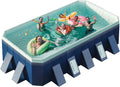 UPWELL Non Inflatable Outdoor Pool for Kids, Adults & Pets Foldable Hard Plastic Swim Tub with Quick Drain & Storage,Durable Splash Pool for Backyard Lawn Travel (158" x 76" x 20)