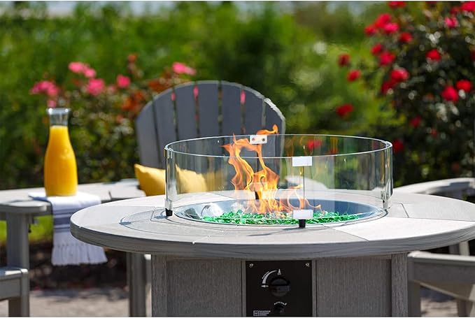 Stanbroil 10-Pound Fire Glass Beads - 1/2 inch Luster Fire Glass Drops for Fireplace Fire Pit | Gas Log Sets | Landscaping | Fish Tank, Emerald Green Luster