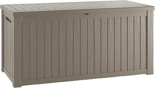 180 Gallon Outdoor Storage Box – Resin Deck Box with Lockable Lid, Waterproof Patio Furniture Storage for Tools, Garden & Yard Organization