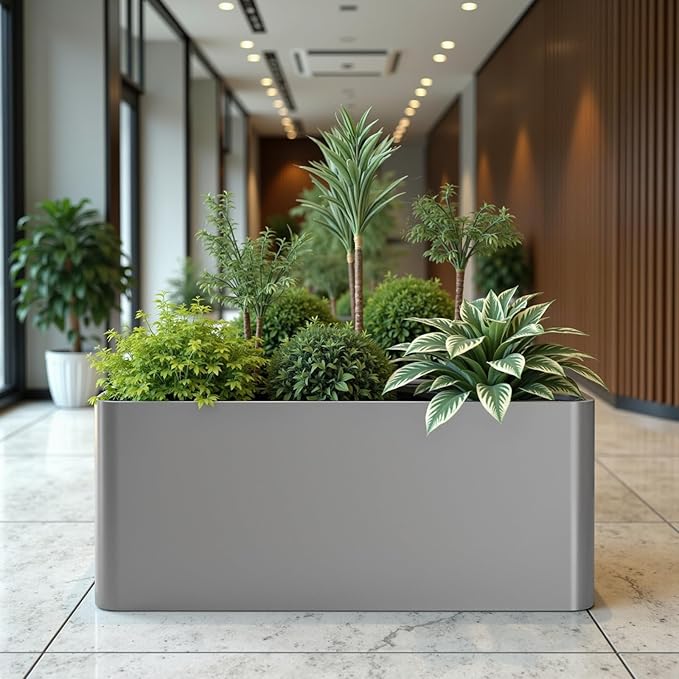 Large Rectangular Planter 36" L x 15" W x 15" H, Long Planter Box for Outdoor Patio/Porch Planter Boxes Outdoor Modern Design for Plants, Flowers, Garden