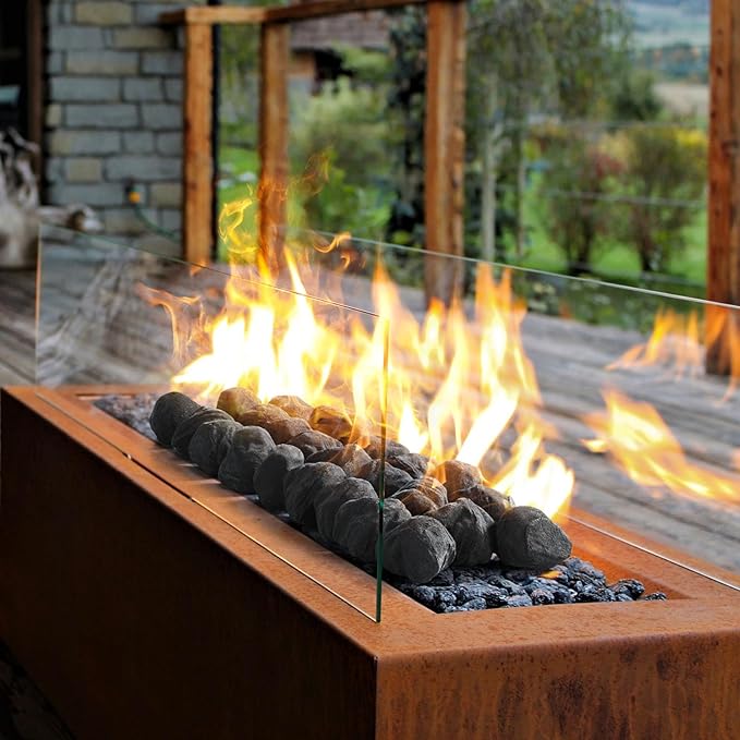 VEVOR Lava Rocks, 1.2-2.0 inch 25 Pcs Fire Stones Lava Rocks for Fire Pit, Reusable Fire Pit Stones Indoor and Outdoor Use, Decorative Firepit Rocks for Propane/Gas Fireplace,Stove,Courtyard,Camping