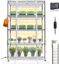 Bstrip Indoor Greenhouse with Grow Light, Plant Shelf with 4 Pack T8 Full Spectrum Plant Lights and cover, mini greenhouse for Indoor Plant, Seed Starting, Seed Tray, (47.2" L x 17.8" W x 71" H)