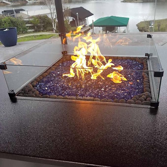Washington Match Lit Gas Fire Pit Table, Copper Vein (WASHINGTON-MLK-49-CV)