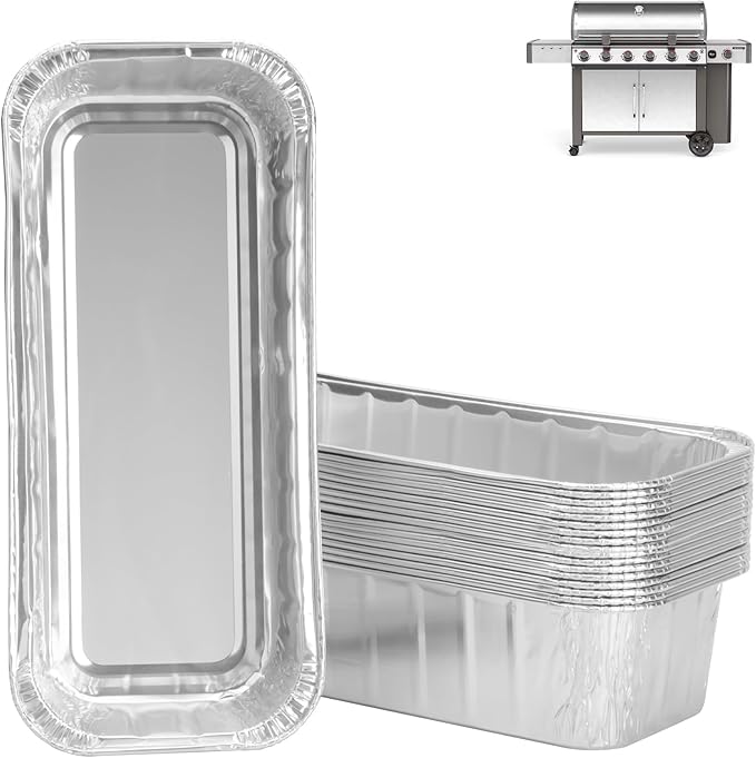 WEBROIL 6498 6417 Grease Catcher Pans for Weber Genesis II 400 & 600,Aluminum Foil Tray Liners for Weber 28''/36" Gas Griddle, for Weber 400/600 Summit Series Smokefire EX6 EPX6 EX4 Gas Grill,20 Packs