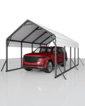 Garveelife 13 ft x21 ft x11 ft Oversized Metal Carport, Steel Heavy Duty Carport for All-Weather, Permanent Shelter for Bass Boats, Pickup Trucks, and Tractors, N.W. 660 LBS