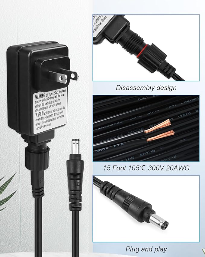 Power Adapter Replacement 9004190216 Fit for Masterbuilt Gravity Series 560/800/1050 XL for Digital Charcoal Grill and Smoker Combo with 15 FT Long Cord