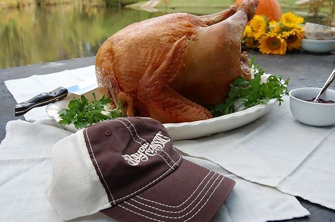 Turkey Fryer 42 Quart Grand Gobbler Aluminum Oversized Stockpot Poultry Rack Hook Thermometer Injector Fork Knife Pair of Fry Gloves Perfect For Large to X Large Turkeys