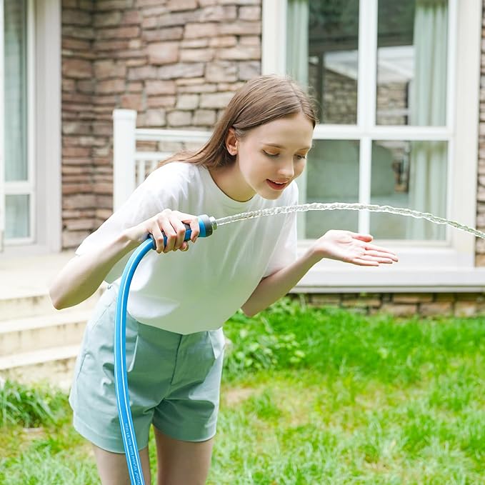 Fevone Garden Hose 150 ft., Lightweight Hybrid Water Hose, Flexible and Durable, Leak-Free Connections