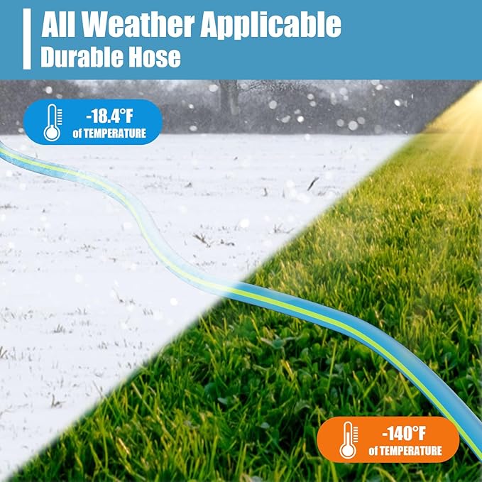 Heavy Duty 25 FT Garden Hose 5/8" : Flexible Rubber Water Hose - Leakproof Hose Male to Female Fittings - Durable Hose for Yard, Lawn, Car Wash, Outdoor, Watering, Green