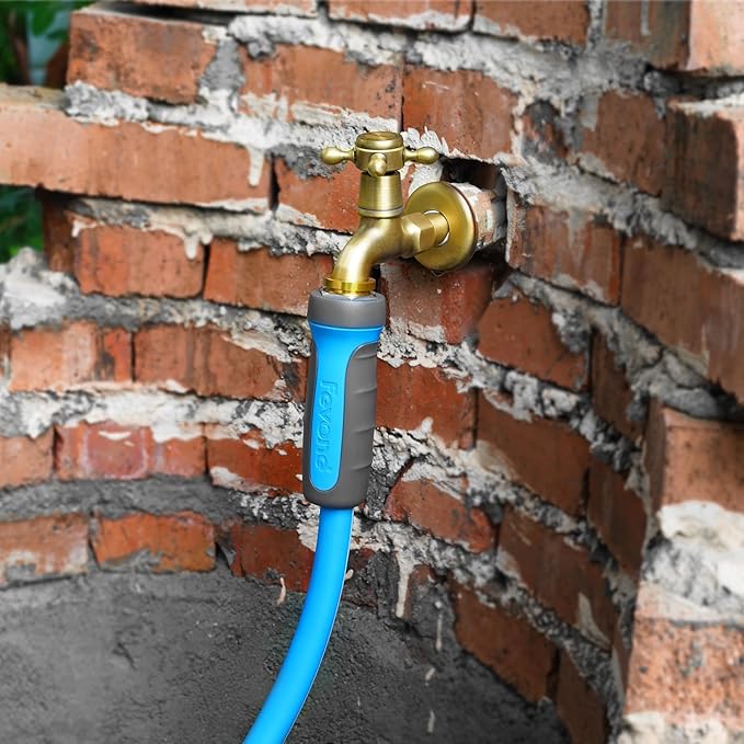 Fevone Garden Hose 12 ft., Lightweight Hybrid Water Hose, Flexible and Durable, Leak-Free Connections