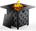 Ciays 32Inch Propane Fire Pit Table, 50,000 BTU Outdoor Gas Fire Pit Table CSA-Certified for Outside Patio with Removable Lid and Lava Rocks, Add Warmth and Ambience to Parties, Backyard, Garden