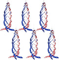 Hausse Patriotic Bird Repellent Spiral Reflectors Mylar Spinner, Hanging American Flags Reflective Bird Deterrent Device for 4th of July Independence Day, Scare Birds & Animal Away, 6 Pack