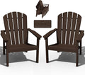 nevilywood Compact Stackable Adirondack Chairs Set of 2, 26.3" Wide HDPE Outdoor Patio Chairs - Durable, Space-Saving Design for Porch, Lawn or Garden, Coffee