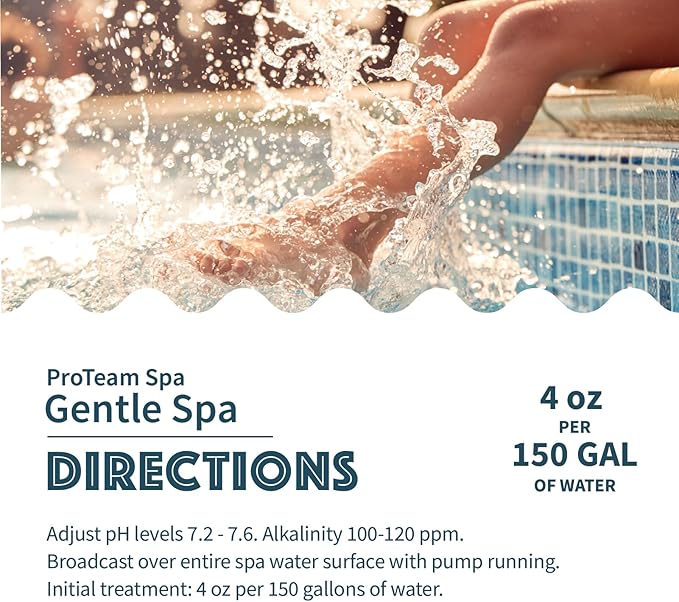 ProTeam Gentle Spa Hot Tub Water Softener & Conditioner — Softens Hard Water, Prevents Scum Lines & Skin Irritation, Borate pH Stabilizer — Fresh Scent, 1.5 lb + SplashWiz Care e-Book