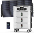 IEE SP5000 7680Wh Solar Power Station, 5000W(9000 Peak) AC Output, 120V/240V Split Phase LFP Battery with 5x200W Solar Panels, 1.6h Fast Charge Portable Power Generator for Home Backup, Emergency, RV